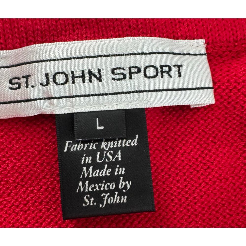 ST. JOHN SPORT Knits Black Sweater Cardigan Gold & Tank Top Set Size Medium - Picture 13 of 13